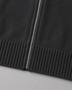 Men’s Full Zip Knit Cardigan – Stand Collar Sweater