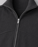 Men’s Full Zip Knit Cardigan – Stand Collar Sweater