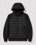 Men’s Hybrid Hooded Jacket – Quilted Padded Zip Design