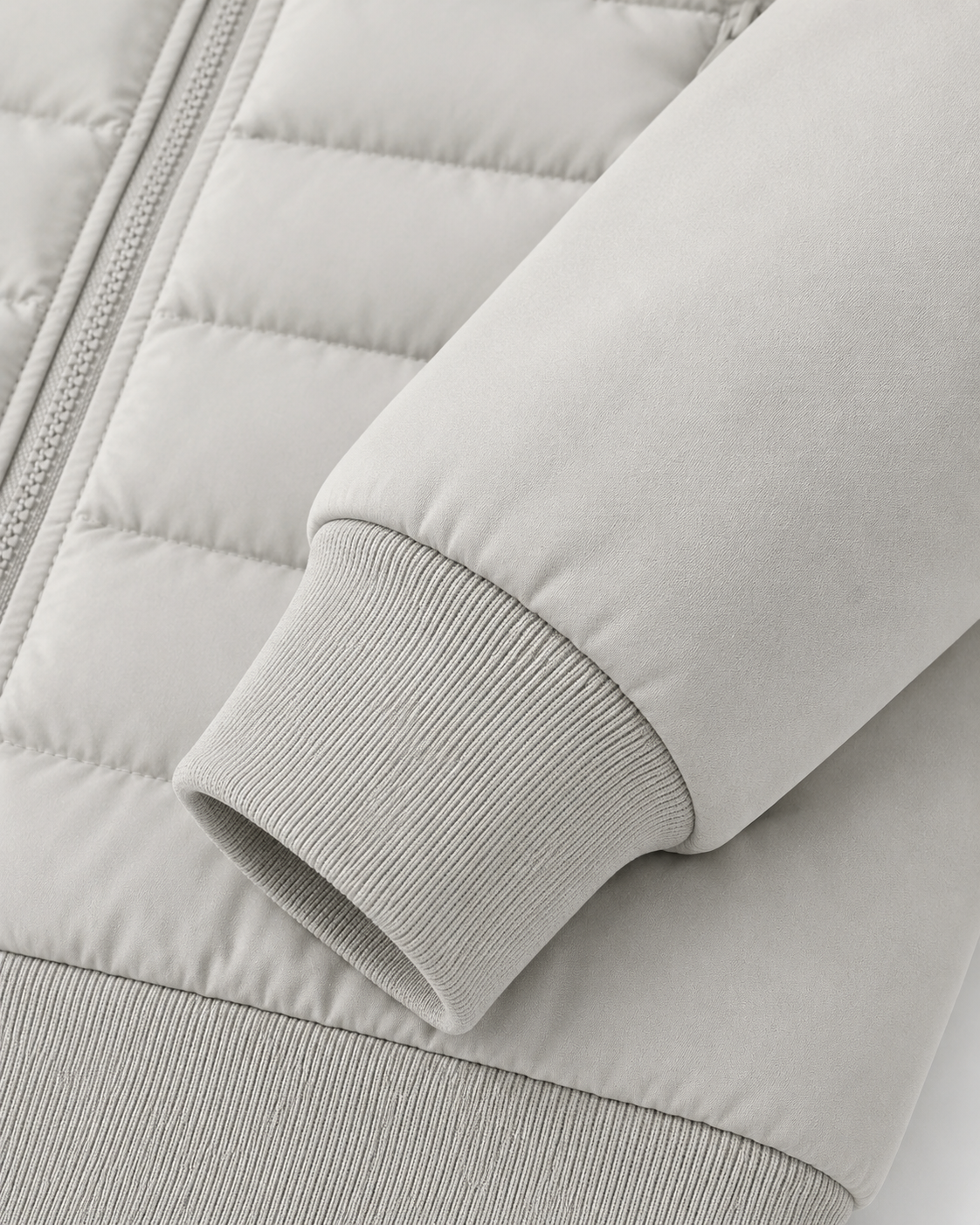Men’s Hybrid Hooded Jacket – Quilted Padded Zip Design