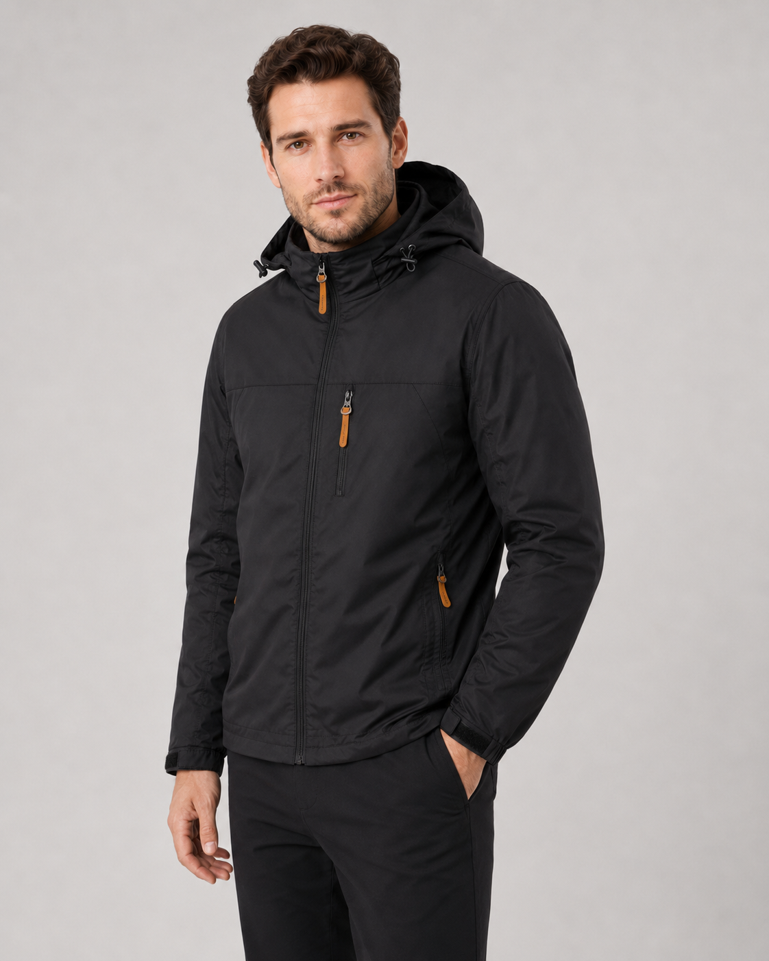 Men’s Lightweight Fall Jacket – Hooded Windbreaker