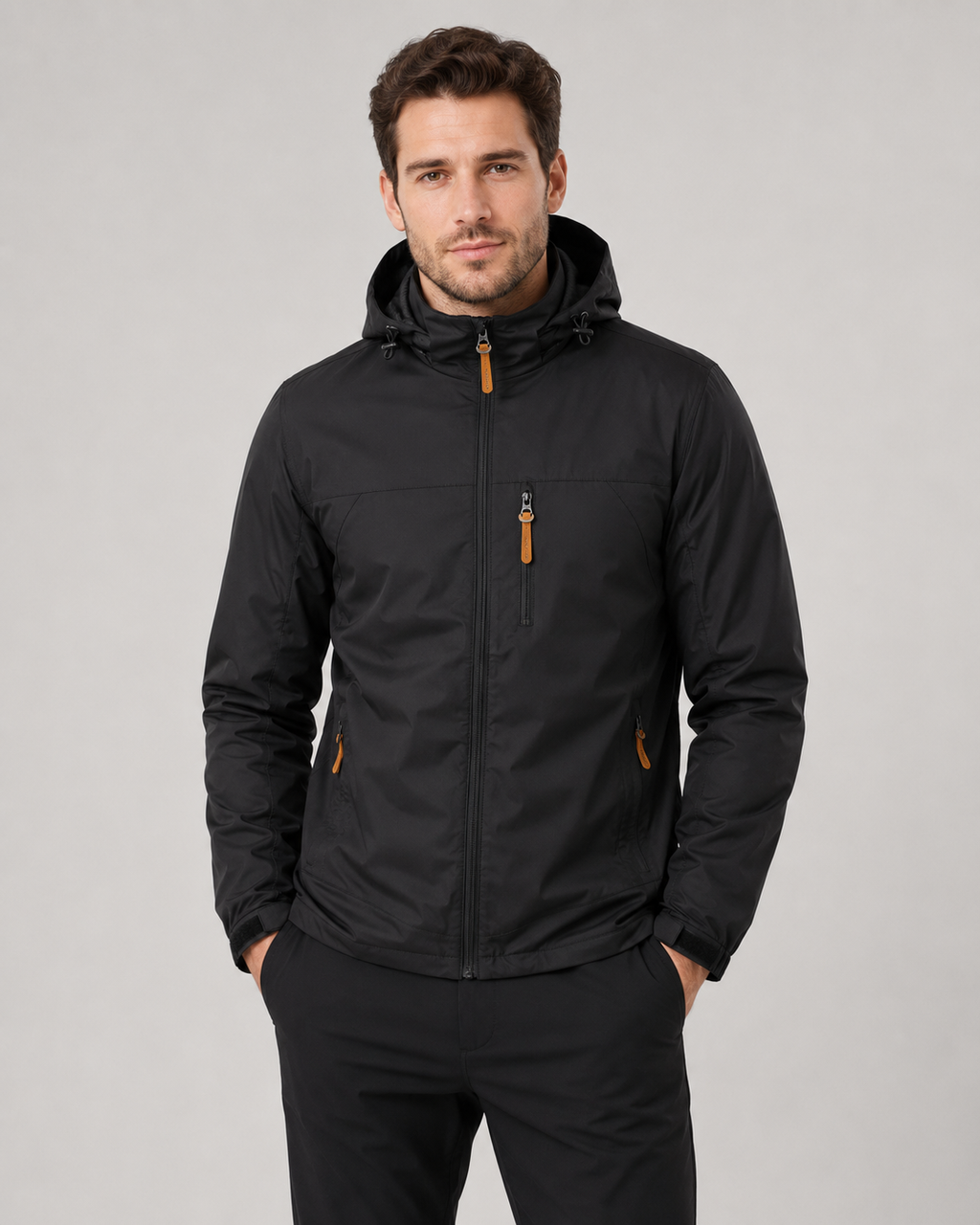 Men’s Lightweight Fall Jacket – Hooded Windbreaker