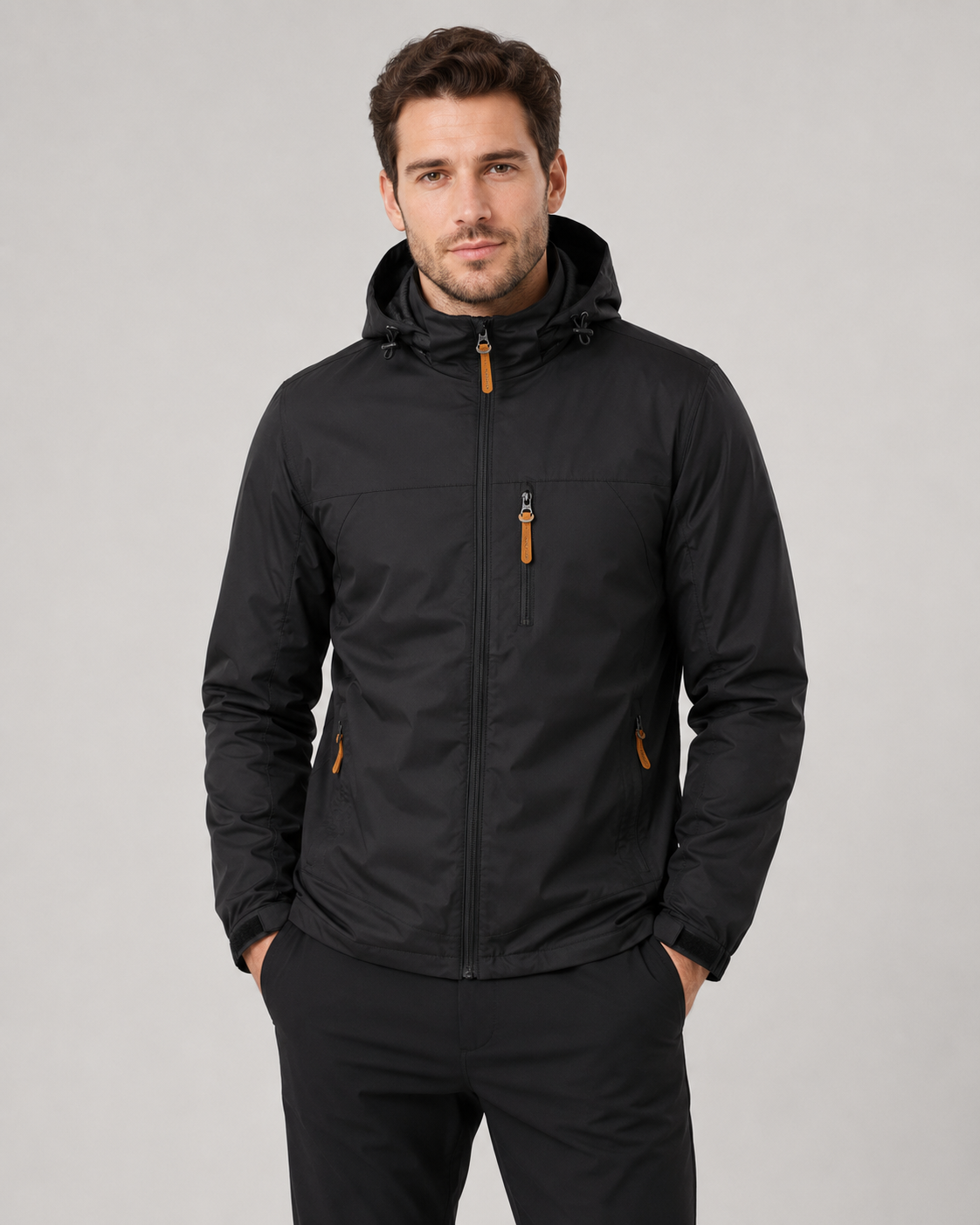 Men’s Lightweight Fall Jacket – Hooded Windbreaker