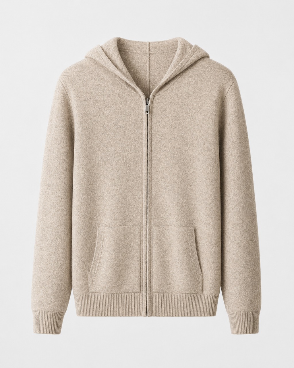 Men’s Merino Wool Zip-Up Hoodie – Lightweight Knit