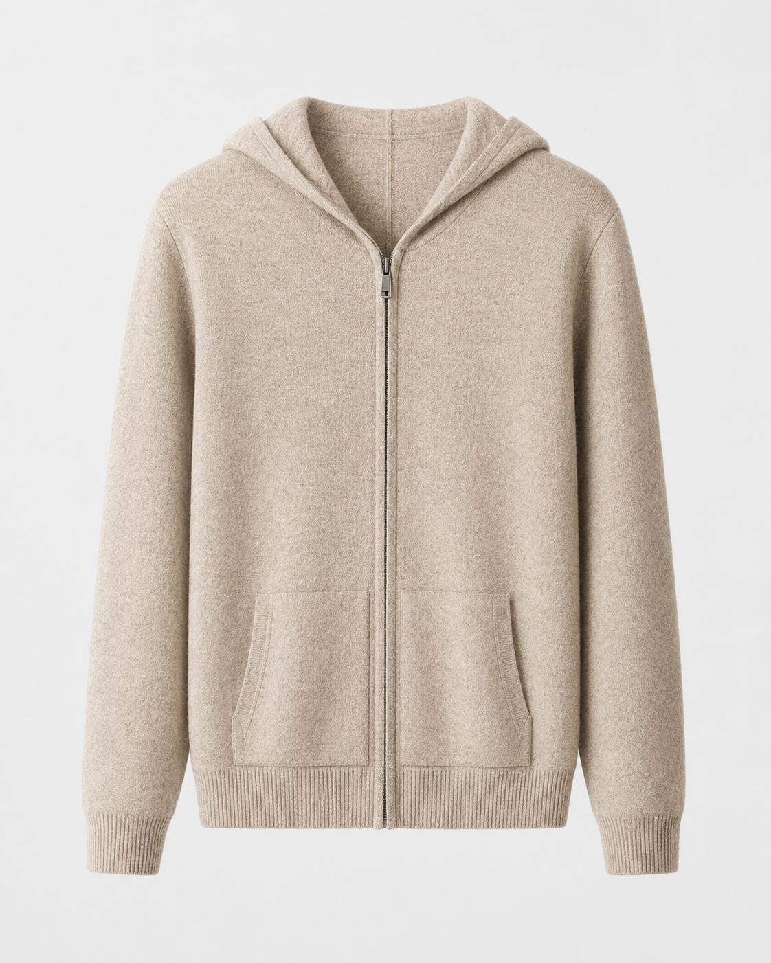 Men’s Merino Wool Zip-Up Hoodie – Lightweight Knit