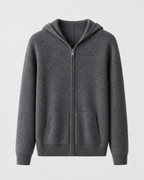 Men’s Merino Wool Zip-Up Hoodie – Lightweight Knit