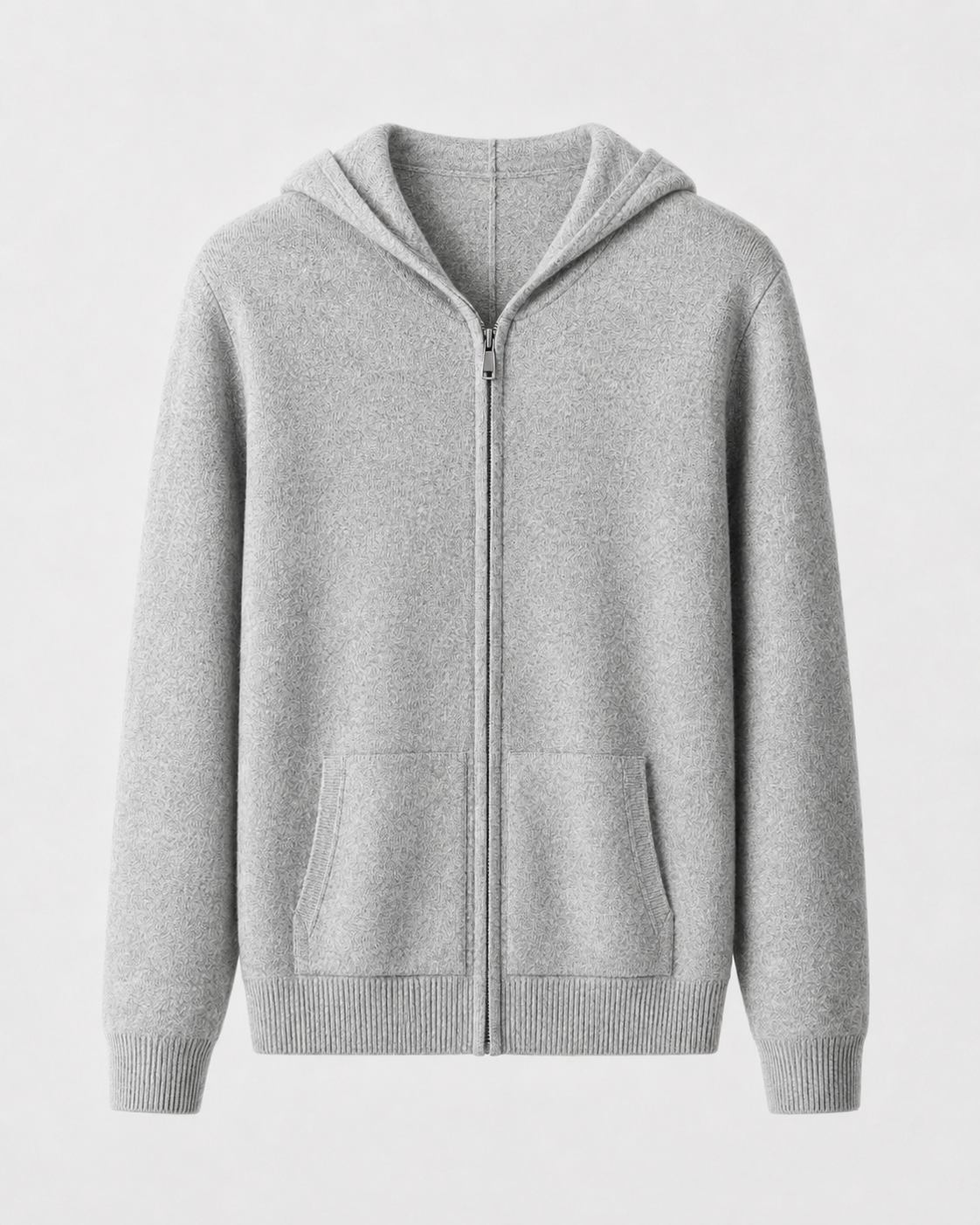 Men’s Merino Wool Zip-Up Hoodie – Lightweight Knit