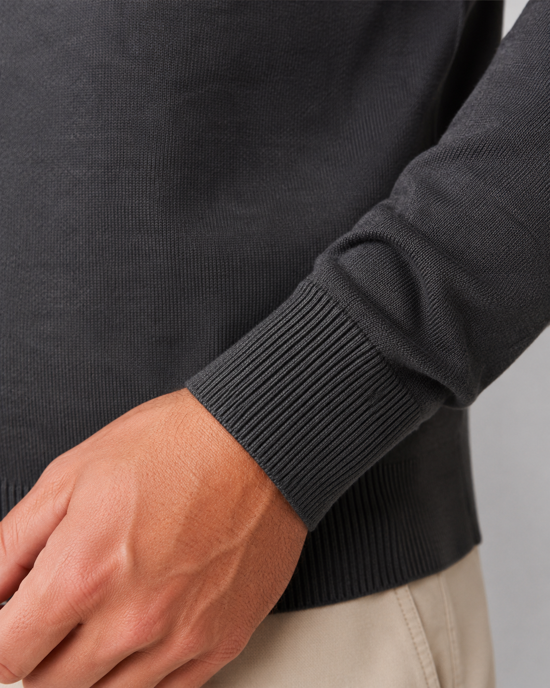 Men's Quarter Zip Knit Sweater – Long Sleeve Pullover