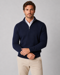 Men's Quarter Zip Knit Sweater – Long Sleeve Pullover