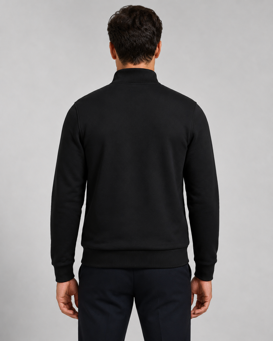 Men’s Quilted Hybrid Jacket – Knit Sleeve Zip Up