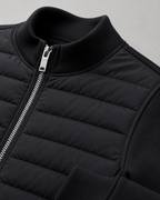 Men’s Quilted Hybrid Jacket – Knit Sleeve Zip Up