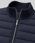 Men’s Quilted Hybrid Jacket – Knit Sleeve Zip Up