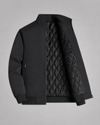 Men’s Quilted Lined Stand Collar Jacket