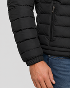 Men’s Quilted Puffer Jacket with Stand Collar