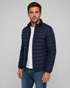 Men’s Quilted Puffer Jacket with Stand Collar