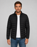 Men’s Quilted Puffer Jacket with Stand Collar