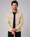Men’s Suede Overshirt Jacket – Slim Utility Fit
