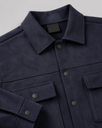 Men’s Suede Overshirt Jacket – Slim Utility Fit
