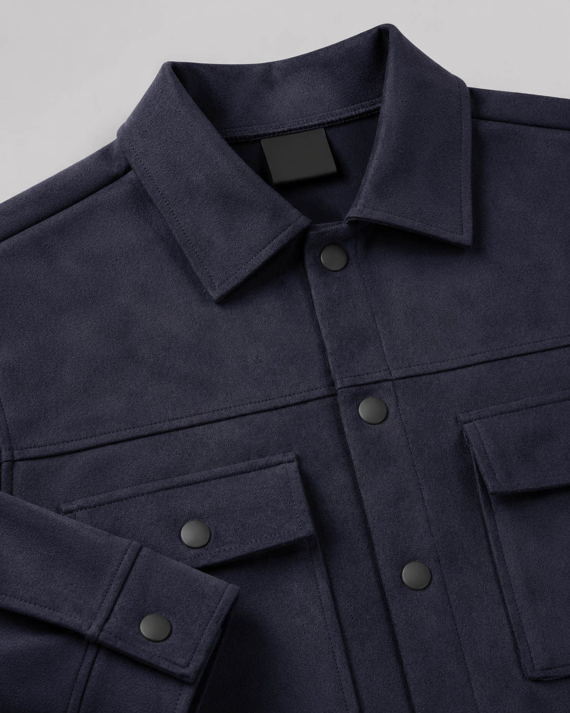 Men’s Suede Overshirt Jacket – Slim Utility Fit