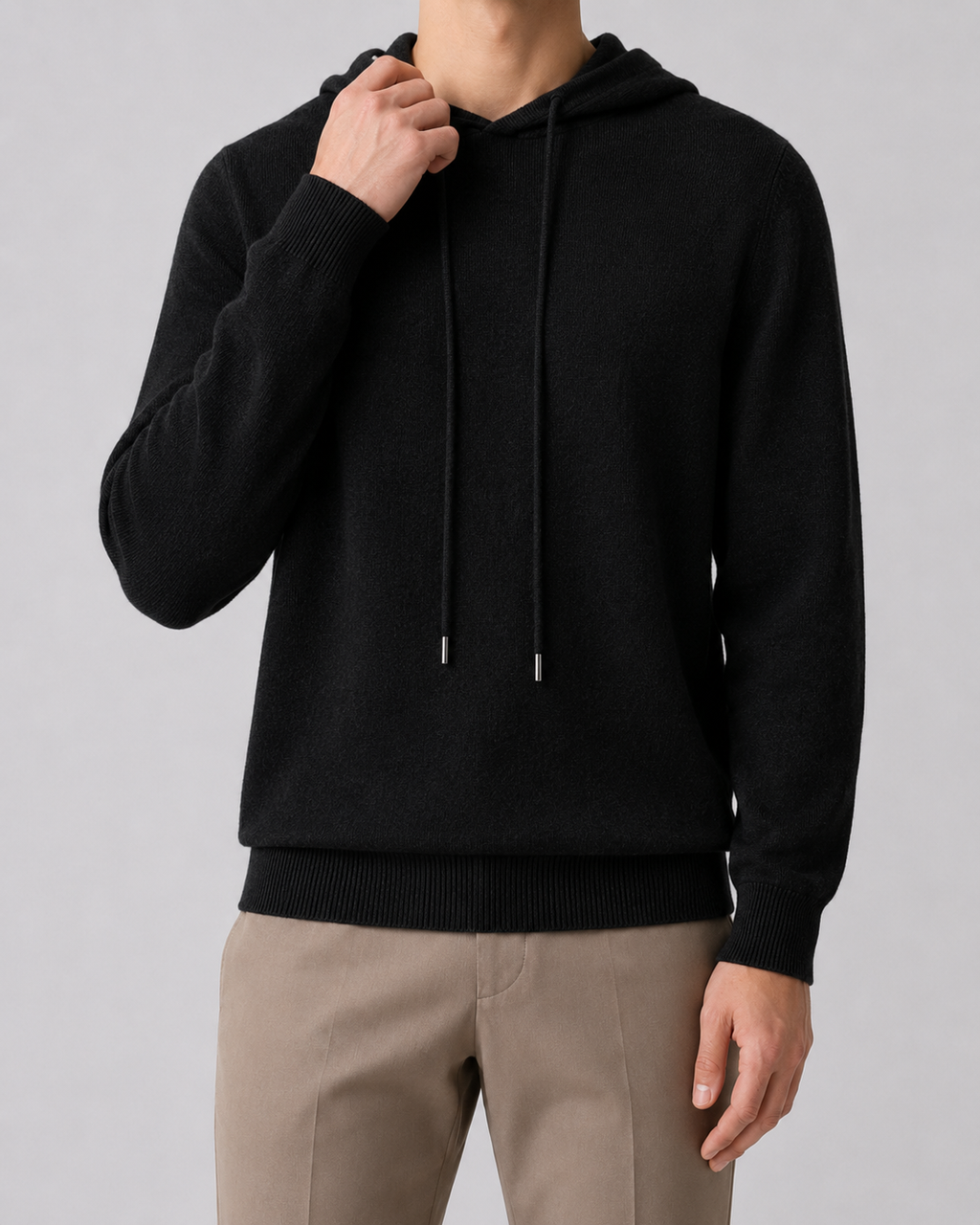 Men’s Wool Hoodie – Soft Knit Pullover