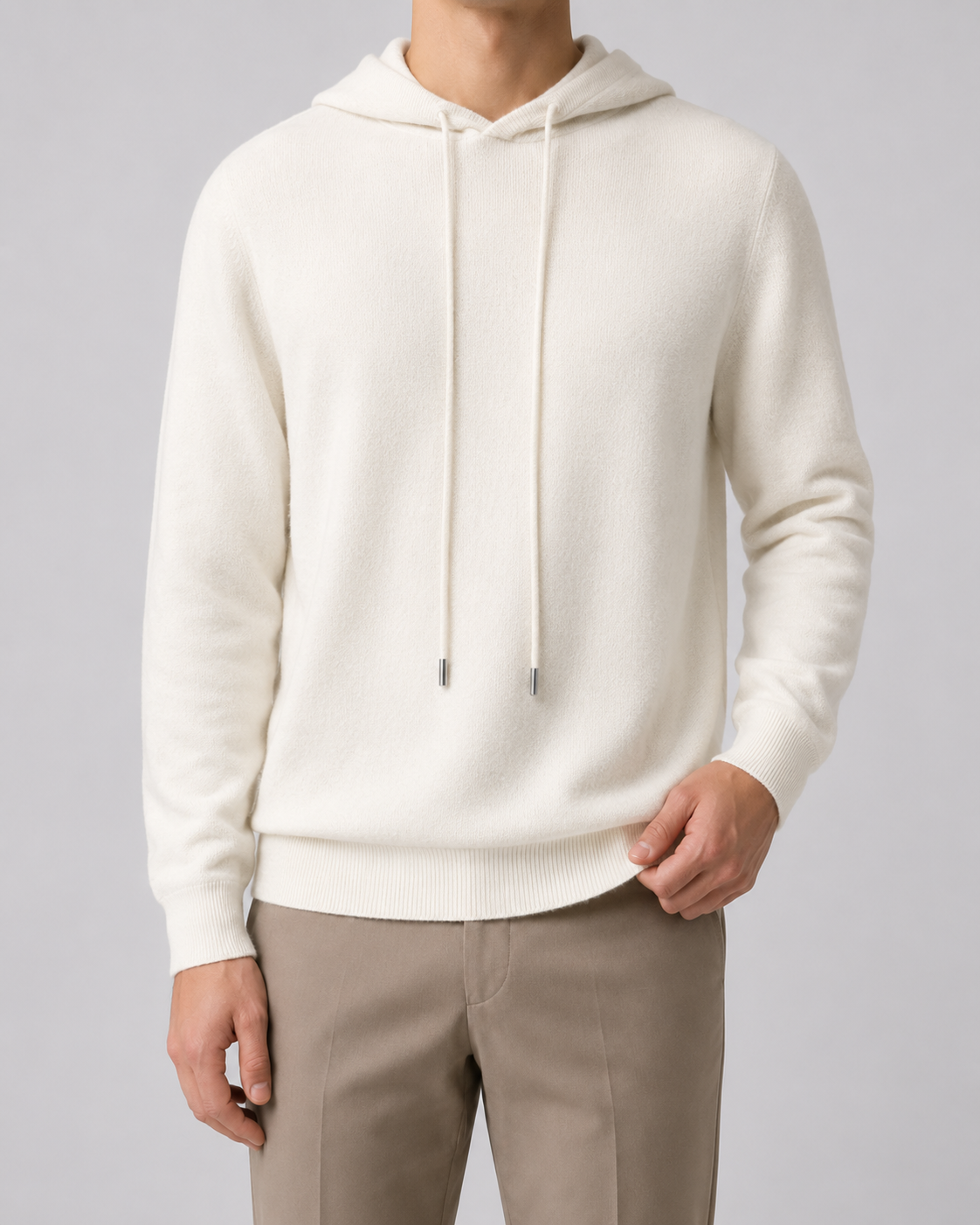 Men’s Wool Hoodie – Soft Knit Pullover