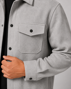 Men’s Wool Blend Overshirt Jacket – Casual Utility Shirt Jacket