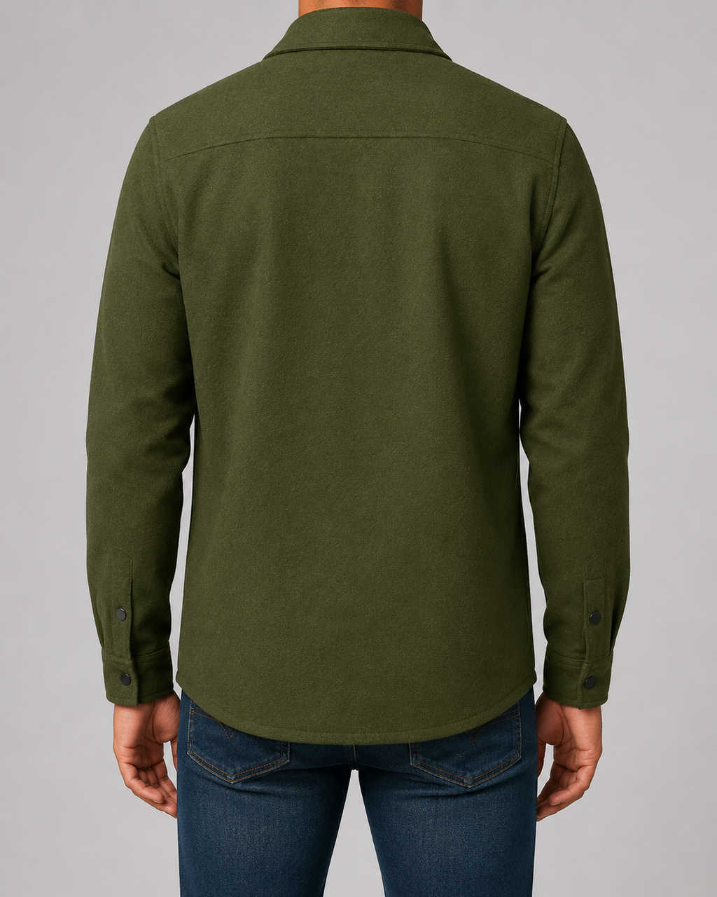 Men’s Wool Blend Overshirt Jacket – Casual Utility Shirt Jacket