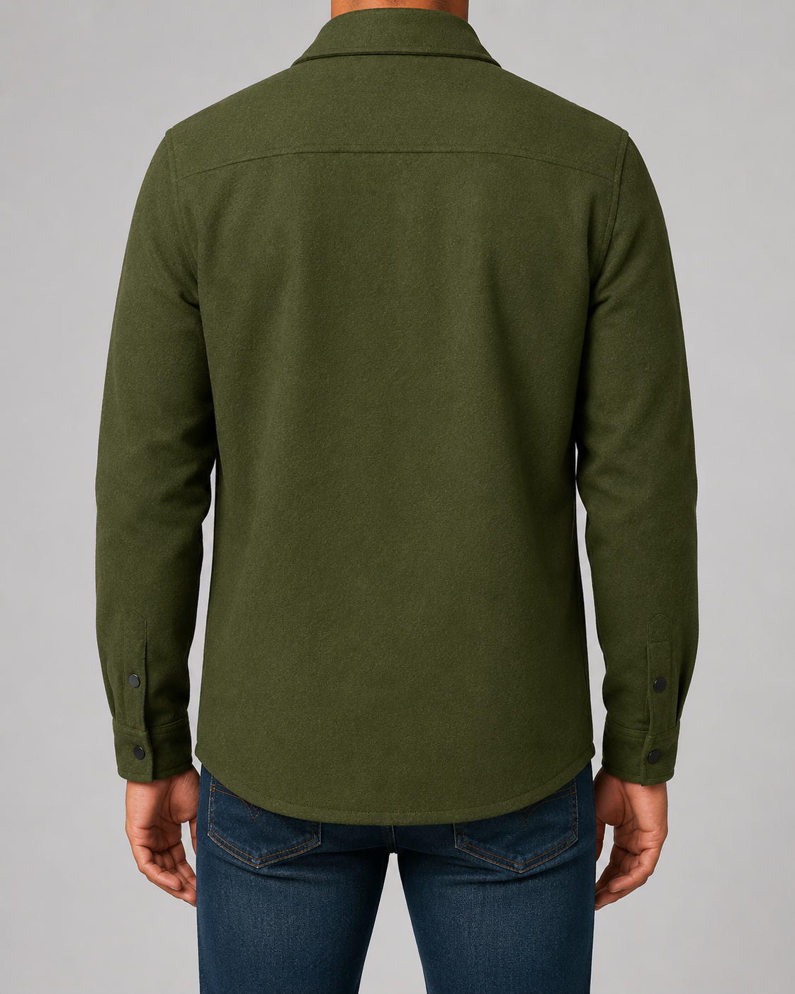 Men’s Wool Blend Overshirt Jacket – Casual Utility Shirt Jacket