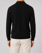 Men’s Wool Polo Sweater – Long Sleeve Knit Polo