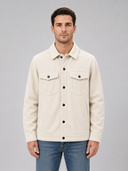 Men's Corduroy Overshirt – Cotton Button Up Shirt Jacket