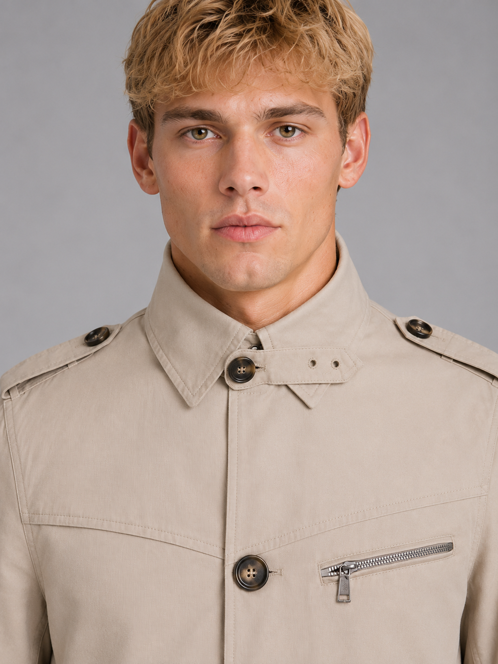Men's Double Breasted Trench Coat – Classic Belted Overcoat