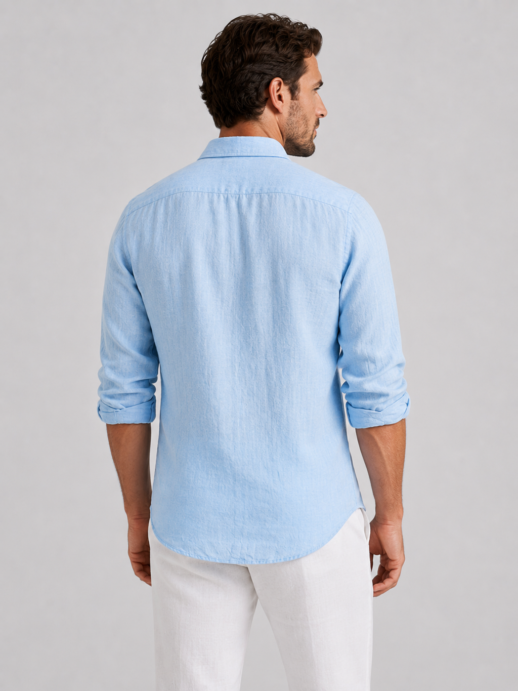 Men's Long Sleeve Casual Shirt Lightweight Summer Fit