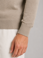 Men's Quarter Zip Polo Jumper – Fine Knit Long Sleeve Sweater