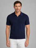 Men's Ribbed Polo Shirt Short Sleeve Polo
