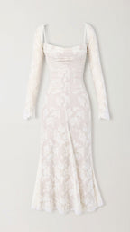 Livilla Long Lace Wedding Guest Maxi Dress