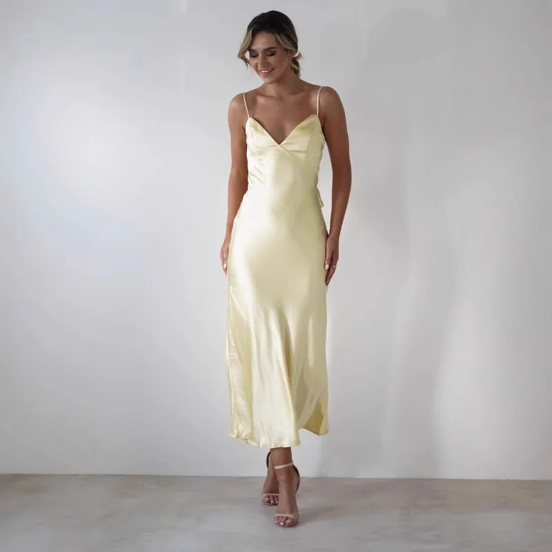 Satin Slip Maxi Dress
