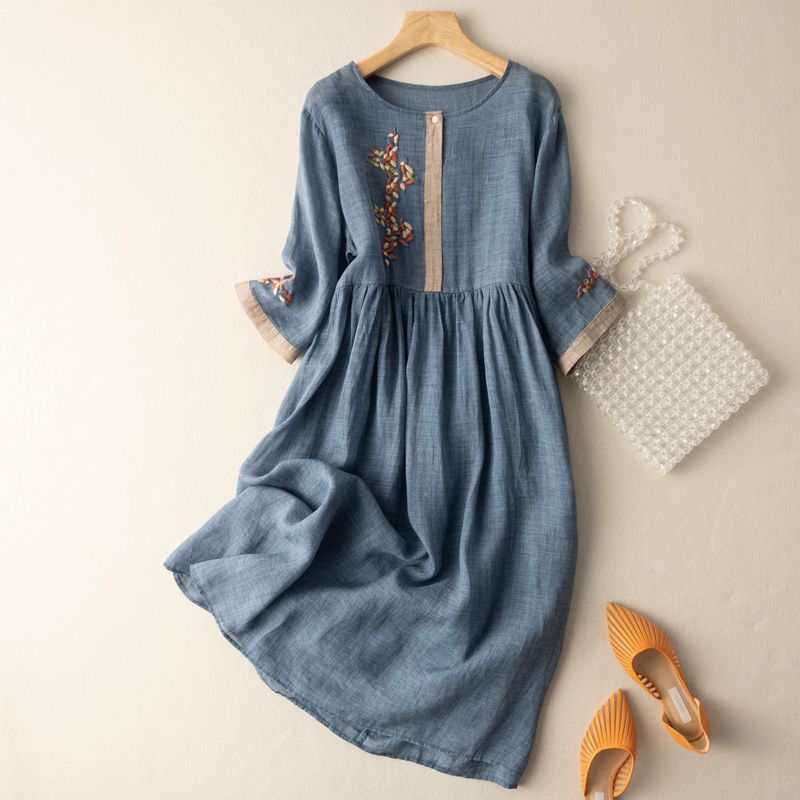 Sofia Pattern Relaxed Midi Dress