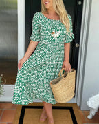 Michele Relaxed Midi Dress with Dots