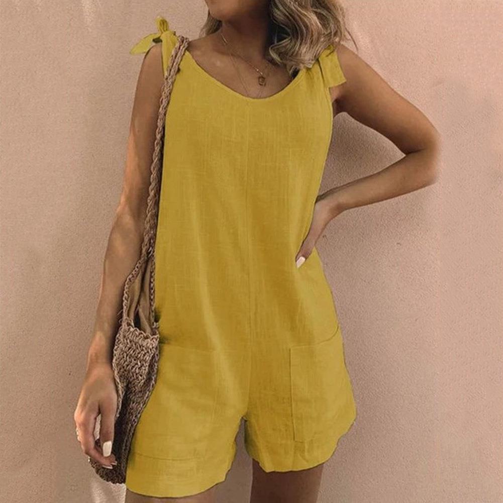 Shirley Bow Strap Pocket Playsuit