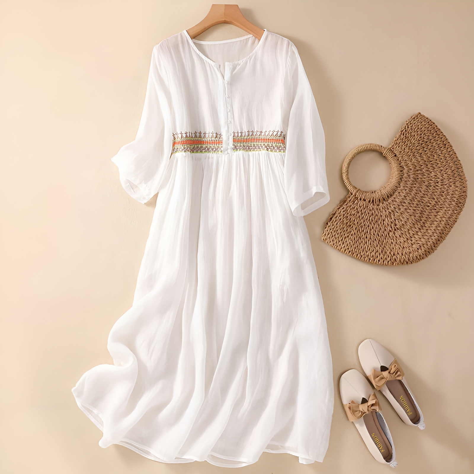 Kathy Pattern Midi Dress