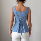 Sleeveless Peplum Top