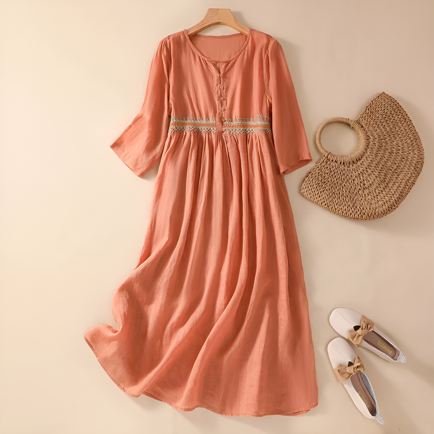 Kathy Pattern Midi Dress