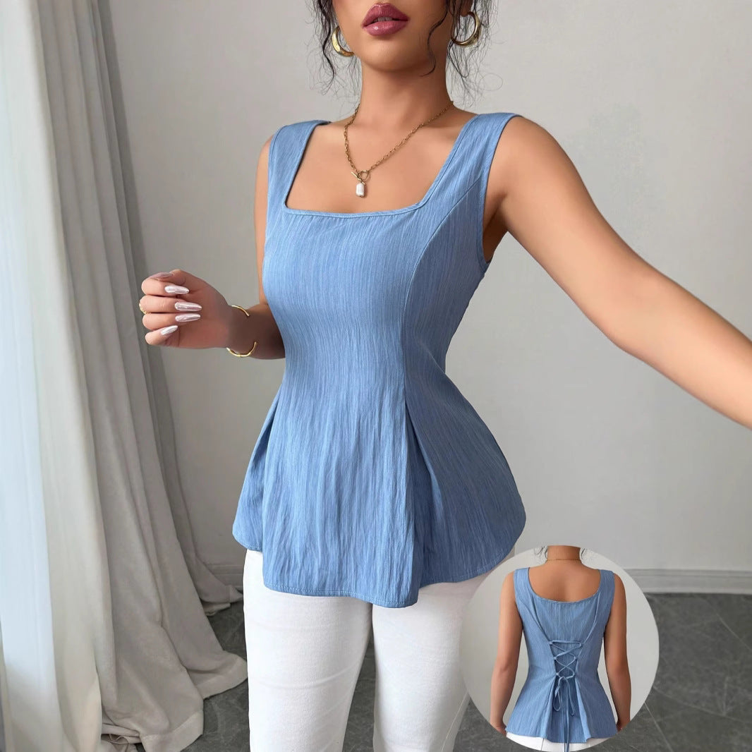 Sleeveless Peplum Top