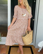 Michele Relaxed Midi Dress with Dots