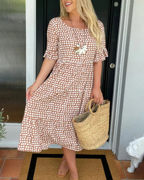 Michele Relaxed Midi Dress with Dots