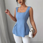 Sleeveless Peplum Top
