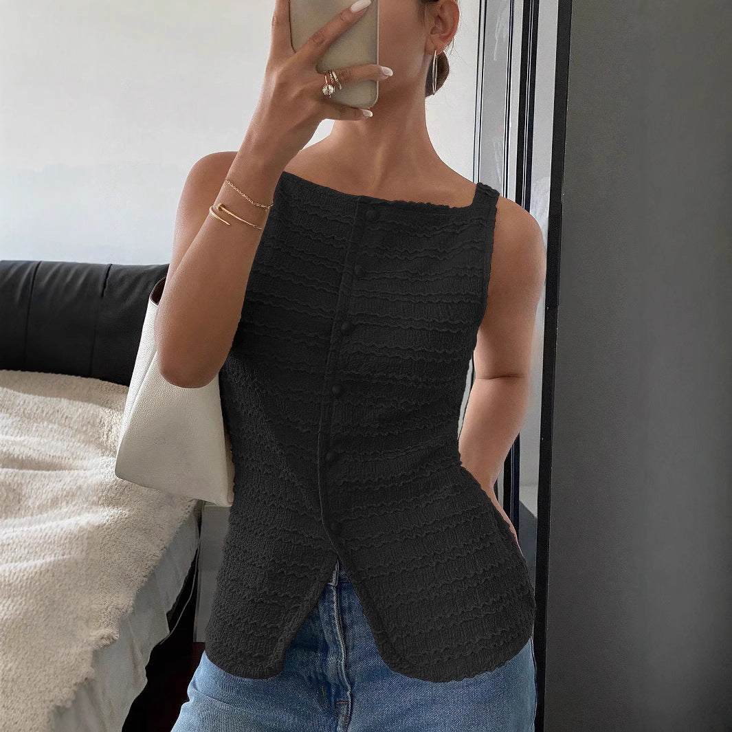 Donna Square Neck Sleeveless Top