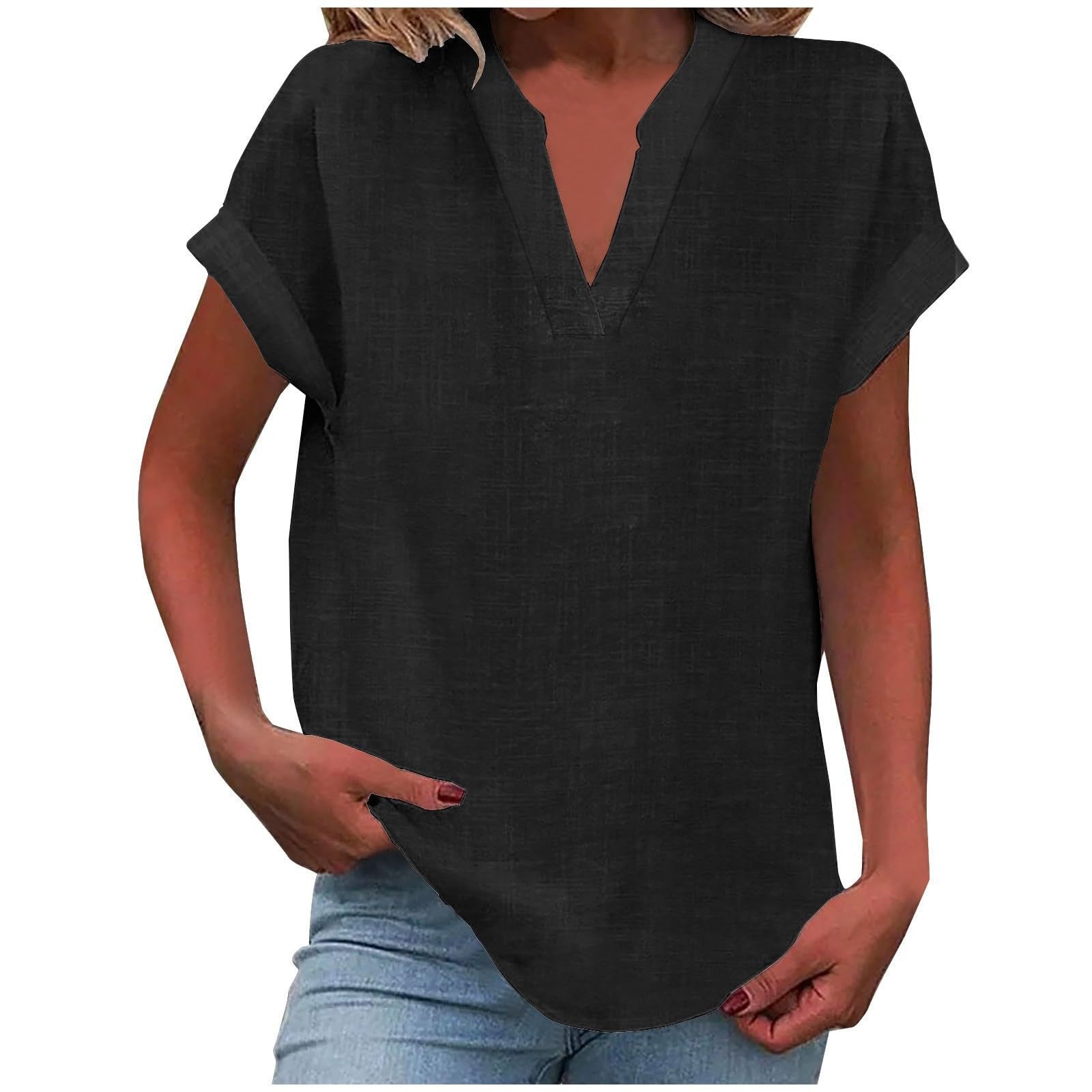 Lexi Relaxed V-Neck Blouse