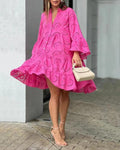 Vivian Pattern Tiered Mini Dress