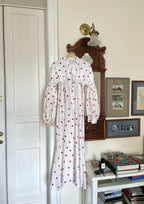 Oversized Hearts Embroidered Shirt Dress